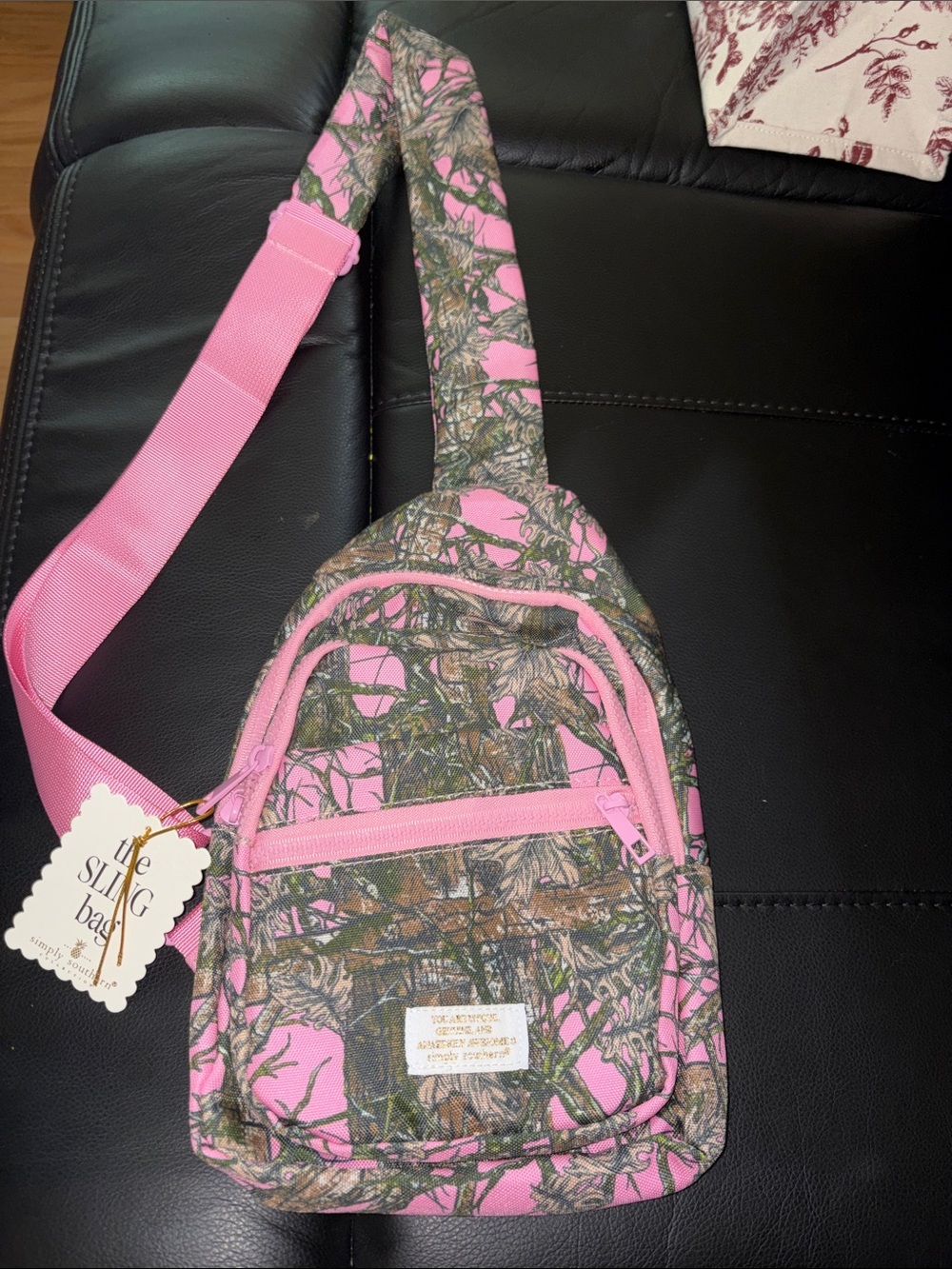 Pink Camo Sling Bag -
